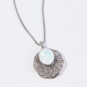 Swarovski White Opal Vintage Tone Necklace